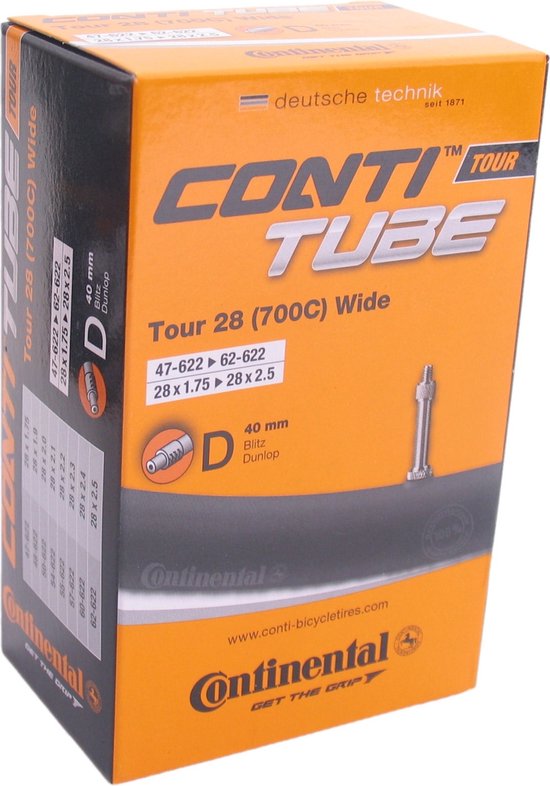 Continental Binnenband 28 X 1.75/2.5 (47/62-622) Dv Zwart van Continental — afbeelding 3