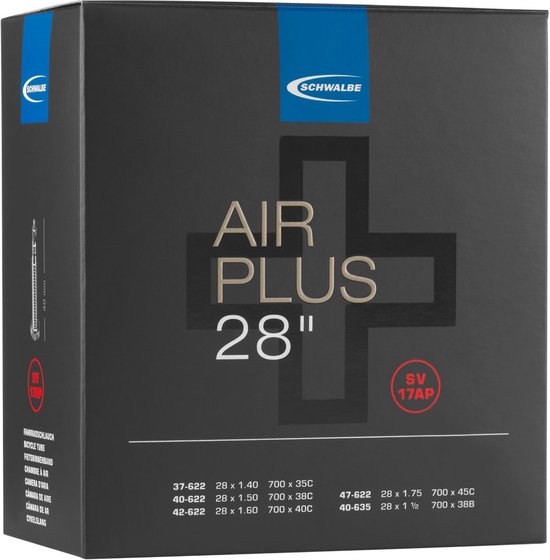 Schwalbe 28 Inch Binnenband Air Plus 37/47-622/635 met Frans Ventiel 40 mm voor E-Bikes — afbeelding 4
