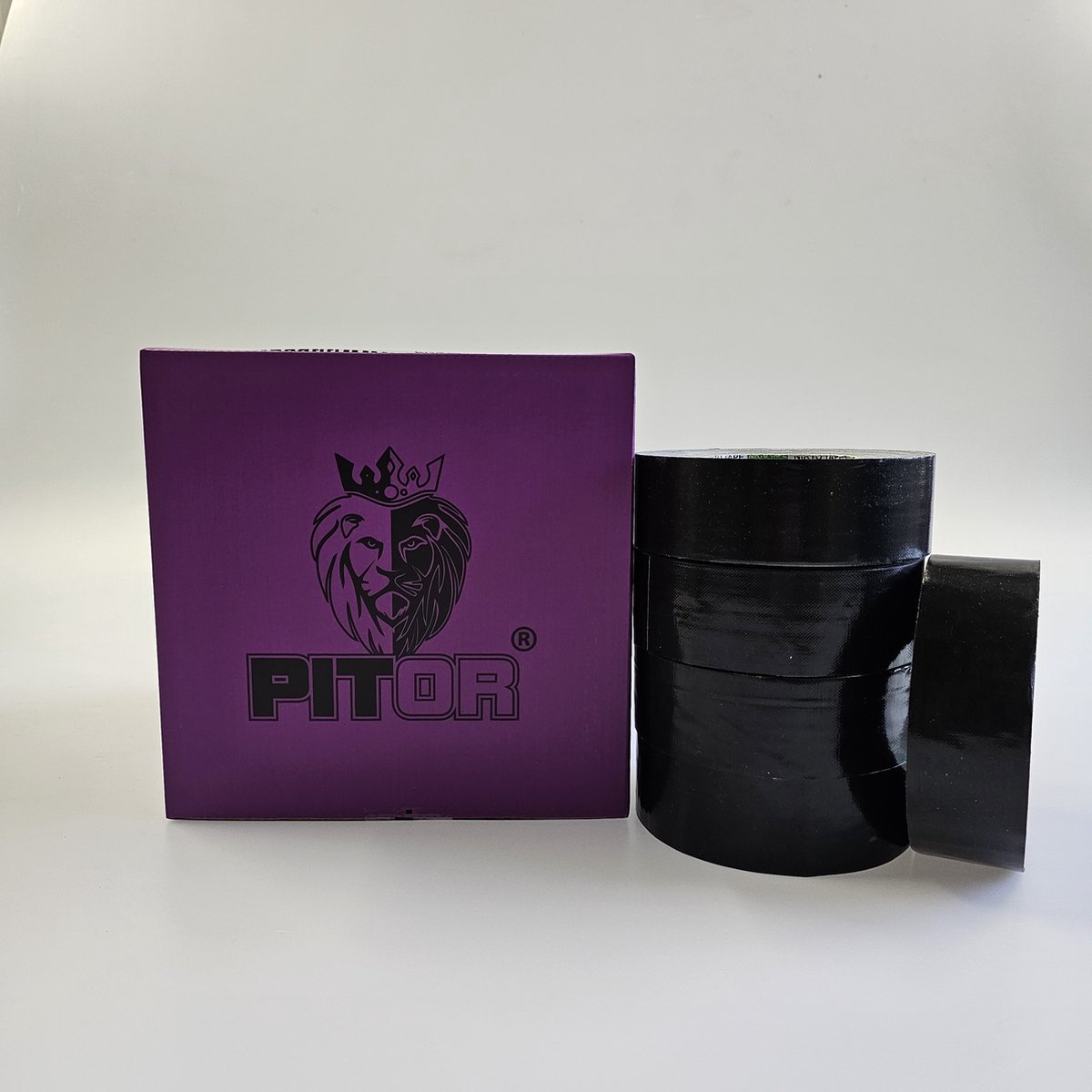 Duct tape zwart 50mm x 50m x 10 stuks (PITOR®)