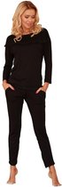 Hoogwardige viscose pyjama set- zwart - lage taille L/XL