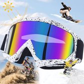 DiverseGoods Snowboardbril voor Heren en Vrouwen - Anti-Mist Skibril met Sferische Afneembare Lens - Geschikt voor Brildragers - Stijlvolle Skibrillen voor Volwassenen