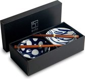 Edo Japan - Ensemble de bols avec baguettes - 4 pièces - coffret cadeau