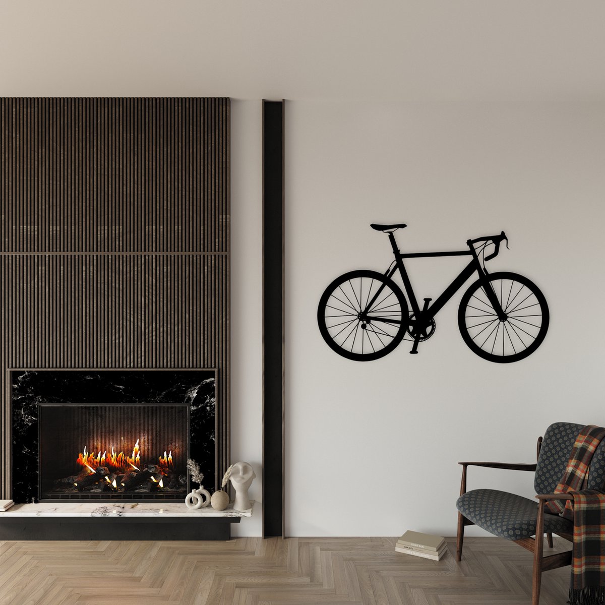 Racefiets wanddecoratie