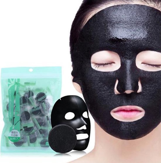 10 stuks | Gecomprimeerd Wegwerp Facial Masker | Natuurlijke Bamboe  Houtskool... | bol.com