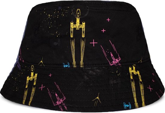 Disney Star Wars - Space Fight Bucket Hat / Vissershoed Kids - Zwart