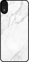 Smartphonica Telefoonhoesje voor iPhone Xr met marmer opdruk - TPU backcover case marble design - Wit / Back Cover geschikt voor Apple iPhone XR