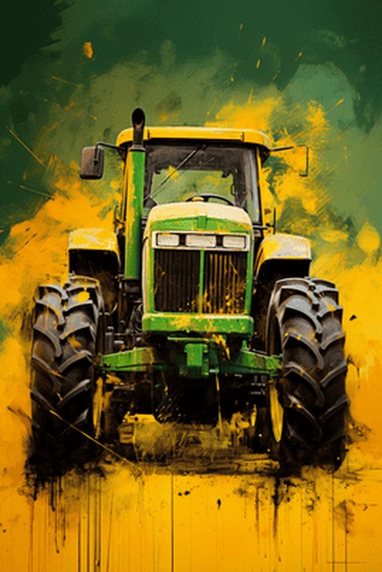 Foto: Traktor poster trekker 51x71cm wanddecoratie muurposter rtb geschikt om in te lijsten