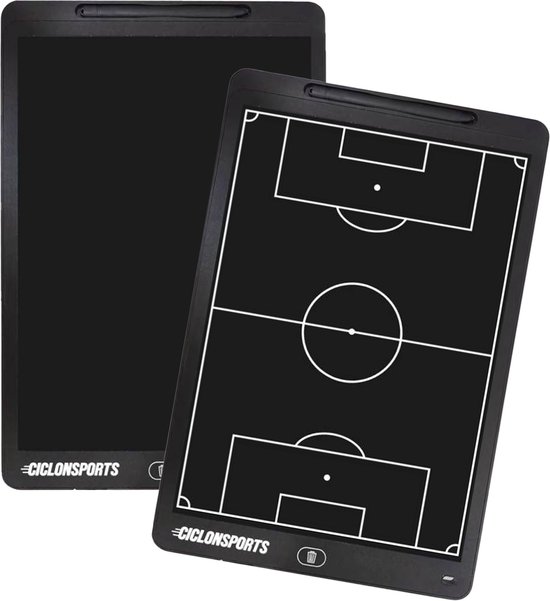 Tableau d'entraîneur de football LCD - Tableau tactique électronique - Tableau de Voetbal avec dossier - 16 pouces - Ciclón Sports