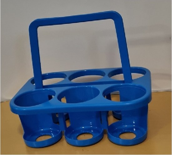 Centi Home Flessendrager - Flessentas - 28 x 32,5 x 23,5 cm - Blauw