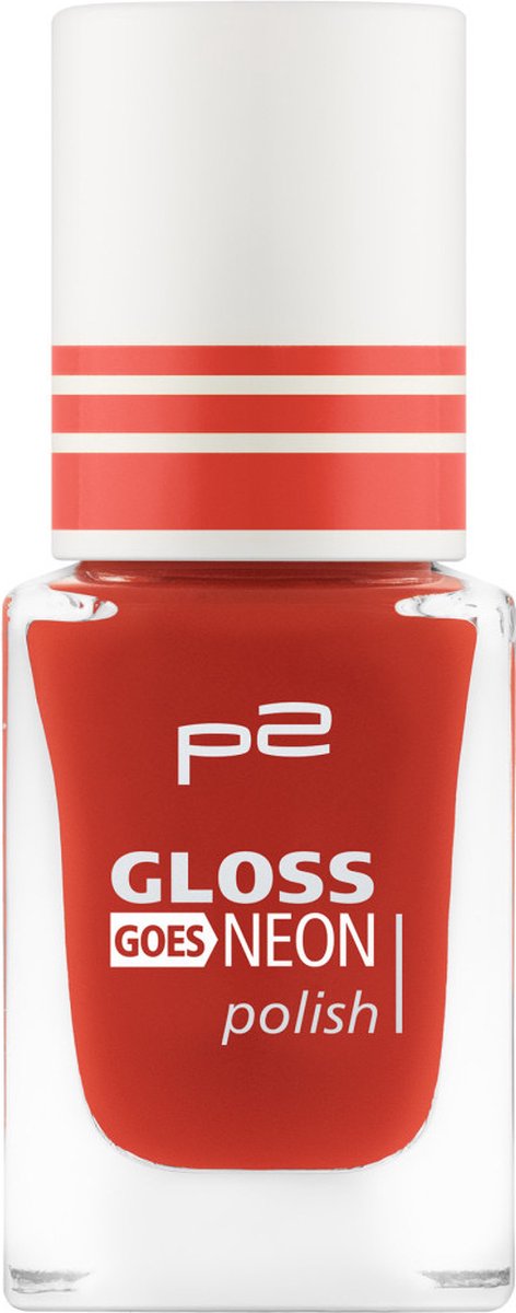 P2 EU Cosmetics Gloss Goes Neon Nagellak 030 merry-go-round kleurloos rood 10ml