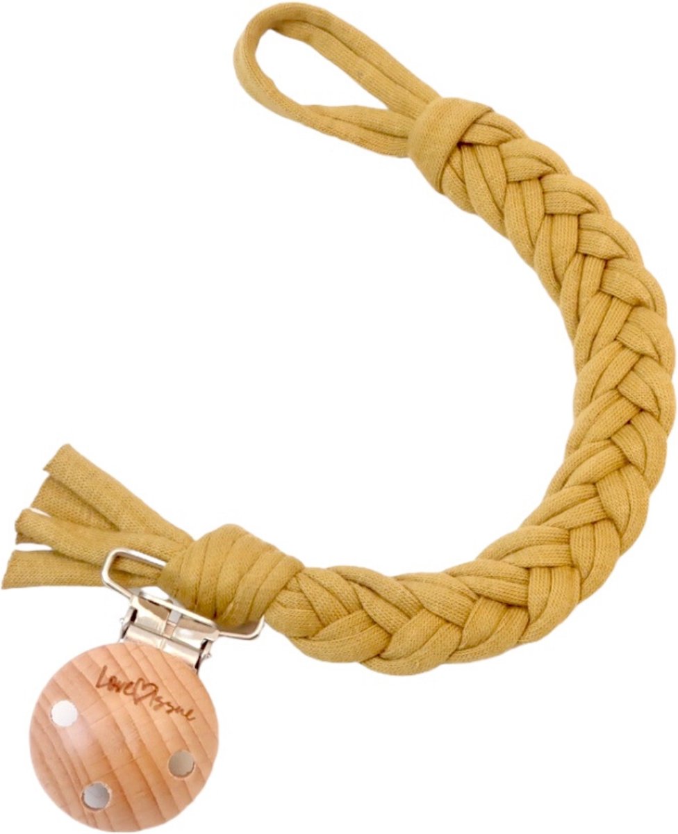 Goedkoopste LOVEissue - Speenkoord - Gevlochten katoen - Houten clip - Meadow