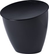 Poubelle Mepal Calypso – 2,2 litres – Poubelle à poser avec couvercle – Poubelle durable – Noir nordique