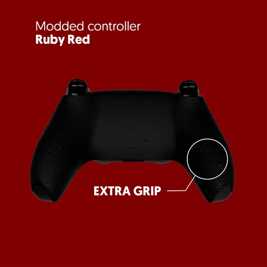Playstation 5 controller - Ruby Red Modded Front & Backshell - Modded Dualsense - Geschikt voor Playstation 5 & PC - MNR
