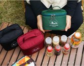 6 stuks Camping Spice Jars Sets - Zout en Peper Shakers met Draagbare Reizen Opbergtas, Kruiden Organizer Containers Dispenser voor Outdoor BBQ Picknic, Wijnrood