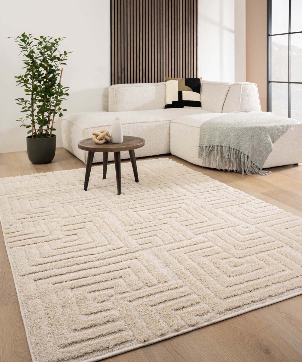 Scandinavisch vloerkleed - Arc Shade crème 160x230 cm