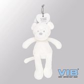 VIB® - Pluche Aap VIB medium 35 cm - Wit - Babykleertjes - Baby cadeau