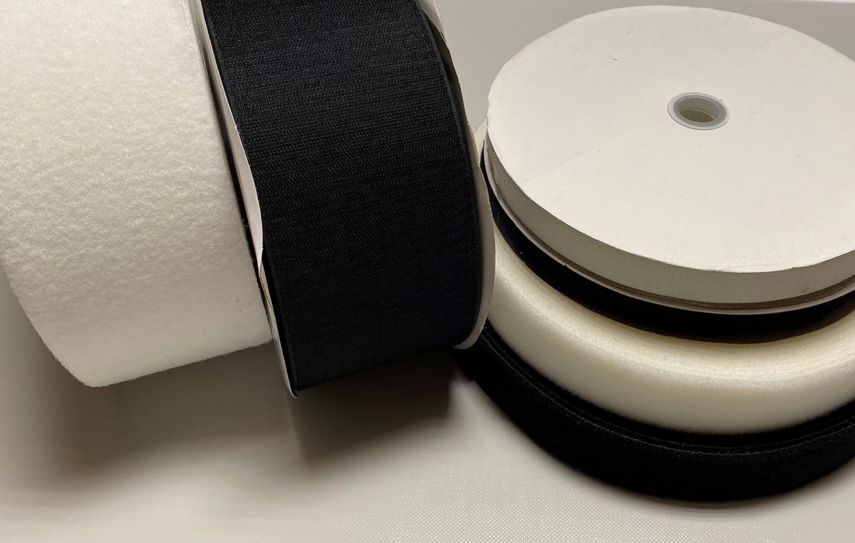 HHS klittenband 10cm x 1m lus zwart