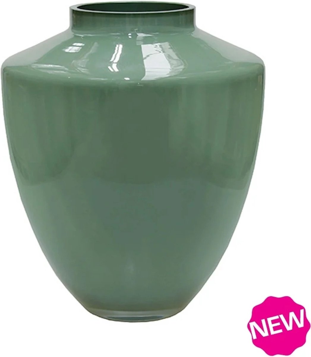 Vase The World Vaas Tugela S | Pastel Green - Pastel Groen | Mond Geblazen Glas | Ø24,5 x H29 cm