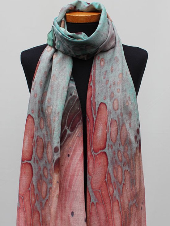 Cashmere sjaal Onderwater - Luxe sjaal - 75 x 200 cm