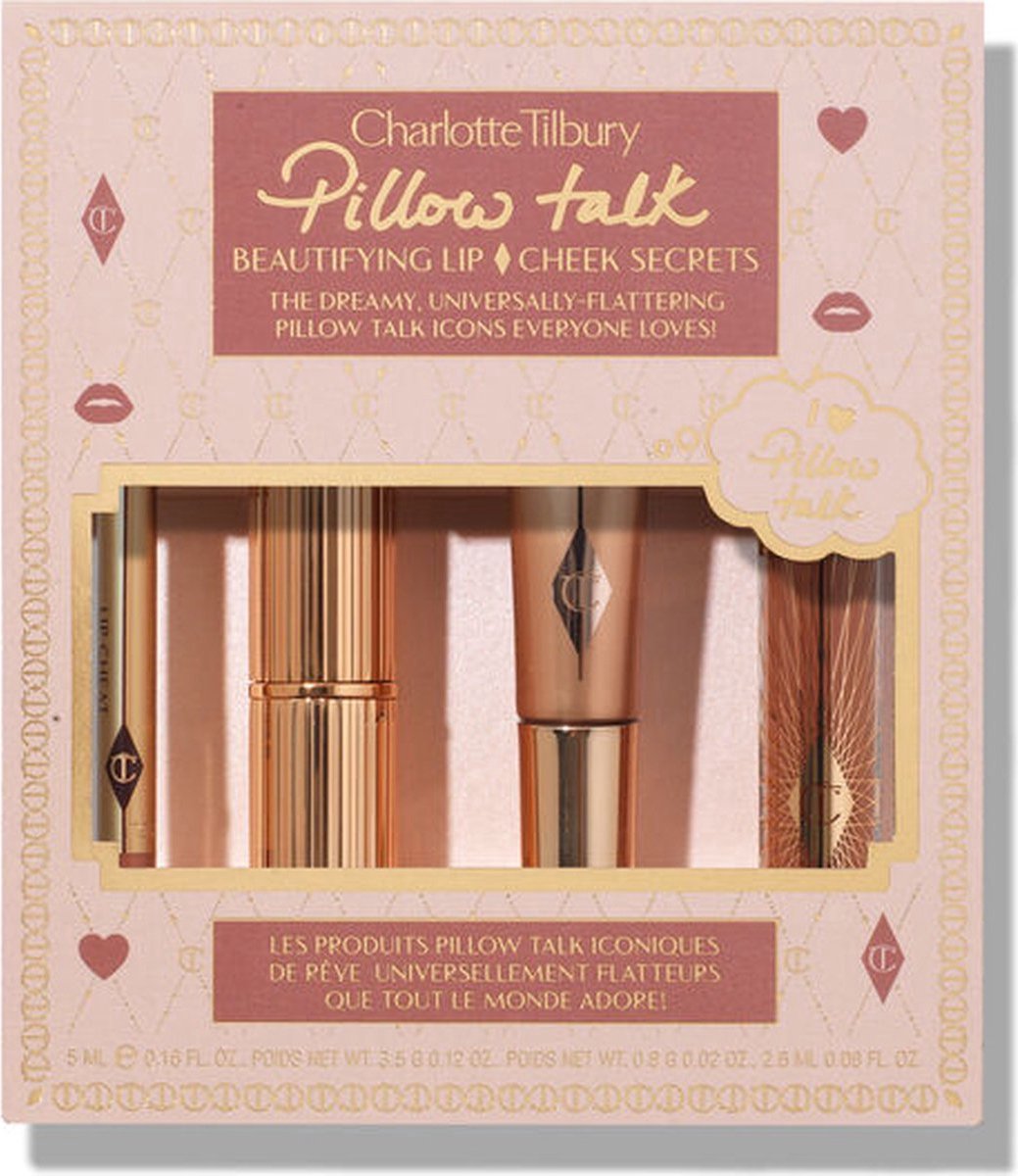 Charlotte Tilbury Pillow Talk Beautifying Lip and Cheek Secrets - Limited Edition make-up set - Make-upgeschenkset - Giftset - Cadeau Tip