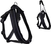 PatentoPet Tuig / Harnas Sport Jocky Harness Sportgordel met geïntegreerde lange halsband Zwart Medium