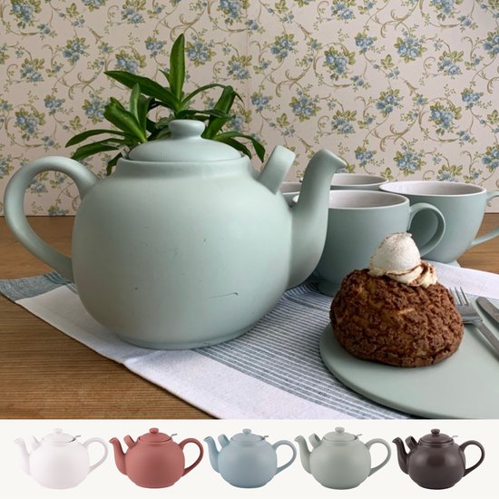 KINTA THEEPOT mat en glazuur BLAUW 950 ml - Design