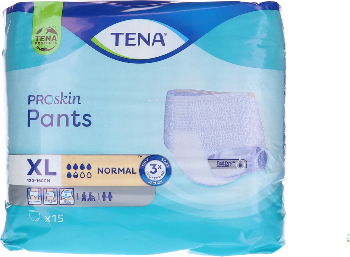 Goedkoopste Voordeelverpakking 2 X TENA PROSKIN PANTS NORMAL - XL (791761) 15 st