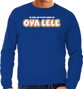 Bellatio Decorations Verkleed sweater voor heren - Oya lele - blauw - carnaval - foute party S