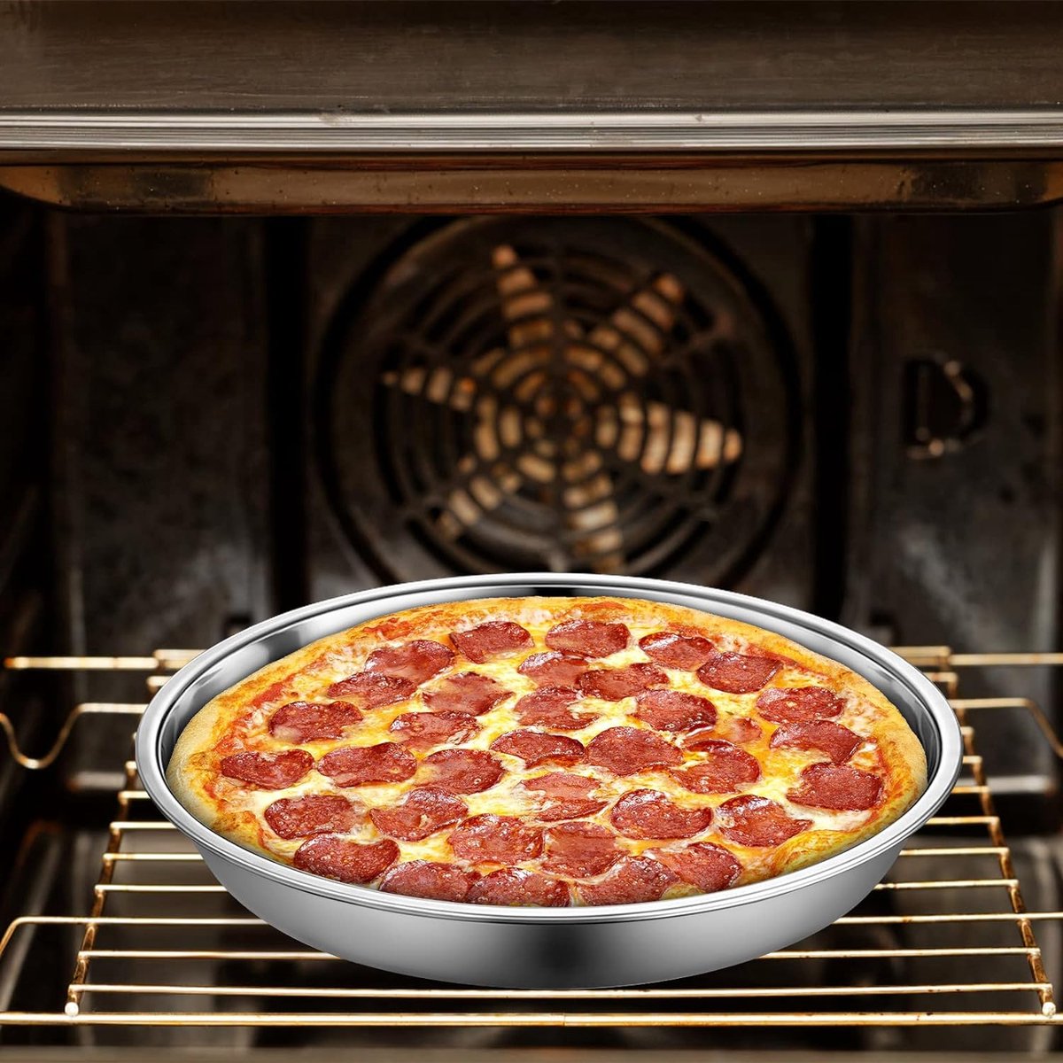 STARVAST Pizza Plate 33cm/13 So Round and Perforated, Set of 3 Aluminium Perforated Nonstick Pizza Pan, Pizza Mold for Oven, Pizza & Flammkuchen