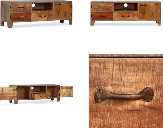 Tv-meubel 90x40x40 cm massief gerecycled hout - Kasten