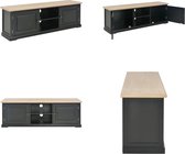 vidaXL Tv-meubel 120x30x40 cm hout zwart - Tv-meubel - Tv-meubels - Tv-kast - Tv-kasten