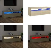 vidaXL Tv-meubel met LED-verlichting 120x35x40 cm sonoma eikenkleurig - Tv-kast - Tv-kasten - Televisiekast - Televisiekasten