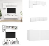 vidaXL 5-delige Tv-meubelset spaanplaat wit - Tv-kastenset - Tv-kastensets - Tv-kasten - Tv-meubelset