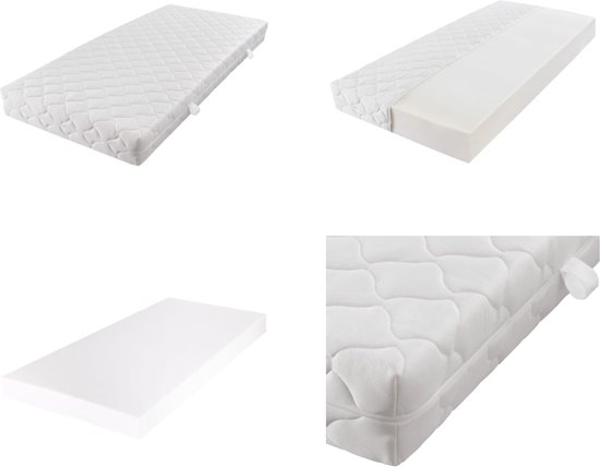 vidaXL Matras met een wasbare hoes 200x90x17 cm - Matras - Matrassen - Matras Met Hoes - Matrassen Met Hoes