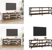 vidaXL Tv-meubel 140x40x50 cm bewerkt hout gerookt eikenkleurig - Tv-kast - Tv-kasten - Tv-meubel - Hifi-meubel