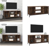 vidaXL Tv-meubel 102x35x45 cm bewerkt hout gerookt eikenkleurig - Tv-kast - Tv-kasten - Tv-meubel - Hifi-meubel