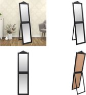 vidaXL Miroir sur pied 50x200 cm Noir - Miroir sur pied - Miroirs sur pied - Miroir - Miroir d'habillage