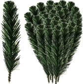 Othmar Decorations kerst glitter bladeren - 12x stuks - zwart Othmar Decorations kerst glitter bladeren - 12x stuks - zwart