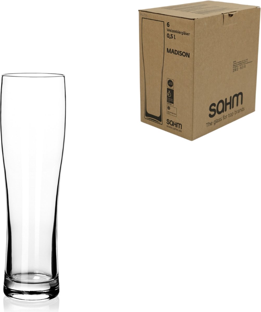 Bierglazen - Weizen glazen - Weizen bier - 0.5L - doos van 6 stuks