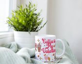 Valentijn Mok met tekst: Coffee is My Valentine /330 ml/Valentijn Cadeautje/Gepersonaliseerde/Opdruk