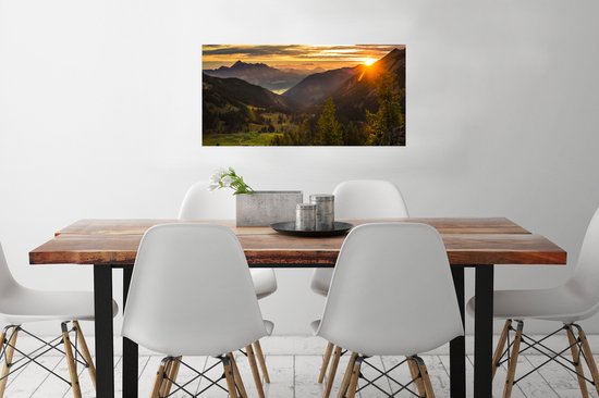 Affiche Alpes - Berg - Soleil - 80x40 cm