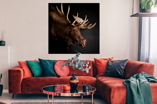 Affiche Orignal - Bois - Portrait - 100x100 cm XXL
