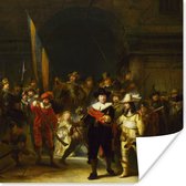 Poster De Nachtwacht - Rembrandt van Rijn - 30x30 cm