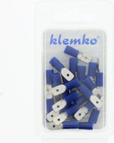 KLEMKO Blister verpakte Geïsoleerde Vlaksteker 6,3x0,8mm voor 1,5-2