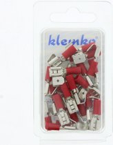 KLEMKO Blister verpakte Geïsoleerde Vlakstekerhuls+tab 6,3mm voor 0