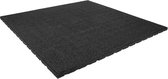 Terrastegel rubber | Zwart | Per 1 m² | Per stuk | 100x100cm | Zonder schijnvoeg | Dikte 2,5cm