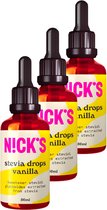 Nick's | Stevia Drops | Vanilla | 3 Stuks | 3 x 50 ml