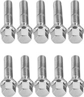 XR-Import Verlengde conische wielbouten 50mm - Kleur Chrome - M12x1.5 / M12x1,5 - Set van 10 bouten