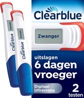 Test de grossesse Clearblue Digital Ultra Early (10 mUI/ml) - Il n'y a pas de test qui vous donnera un résultat plus rapide - 2 tests digital