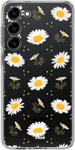 HappyCase Hoesje met leuke Bloemen Print Geschikt voor Samsung Galaxy S24 | Flexibel TPU | Stijlvolle Back Cover